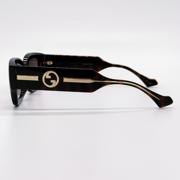 NEW GUCCI GG1558SK 002 SQUARE HAVANA BROWN WOMEN SUNGLASSES GUCCI - Picture 7 of 12